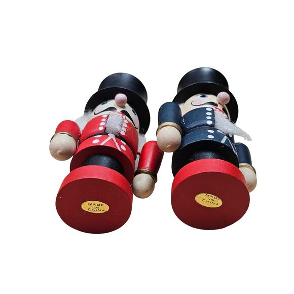 Pair of 5" Nutcracker Soldier Figurine Wooden Christmas Decor Christmas Holiday - Picture 5 of 6